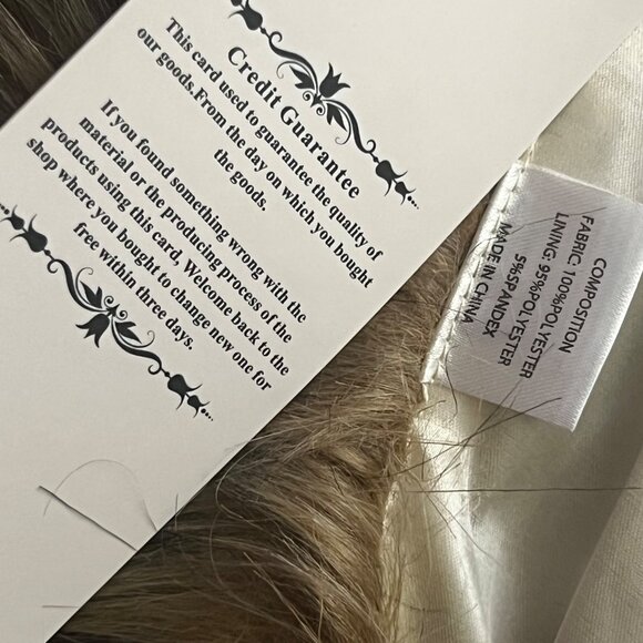 Faux Fur Stole Brown Tan Wrap Women Faux Fur Shawl - Picture 6 of 8